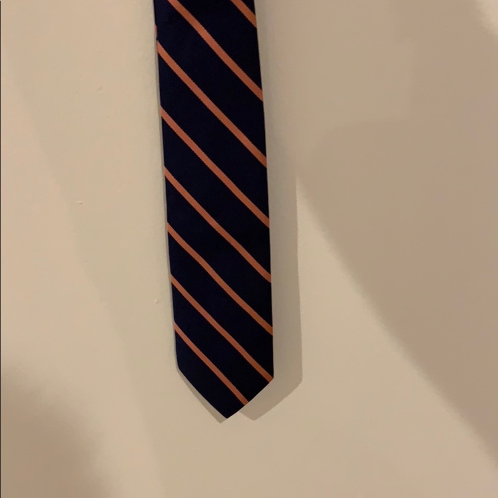 Brooks Brothers navy/pink rep stripe tie